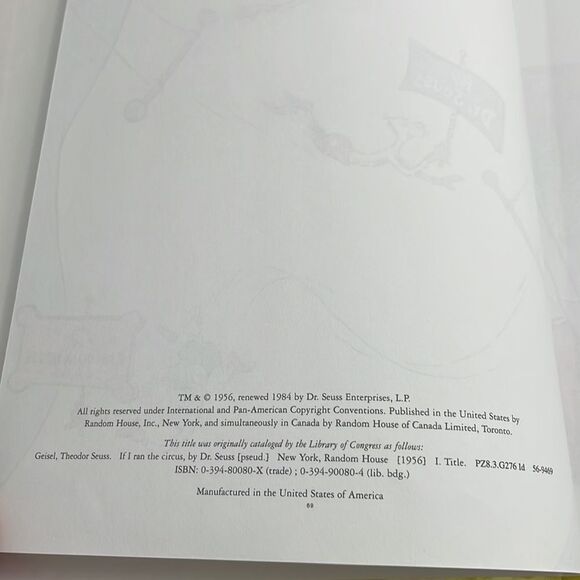 Dr. Seuss If I Ran The Circus Collector’s Edition - Picture 7 of 7
